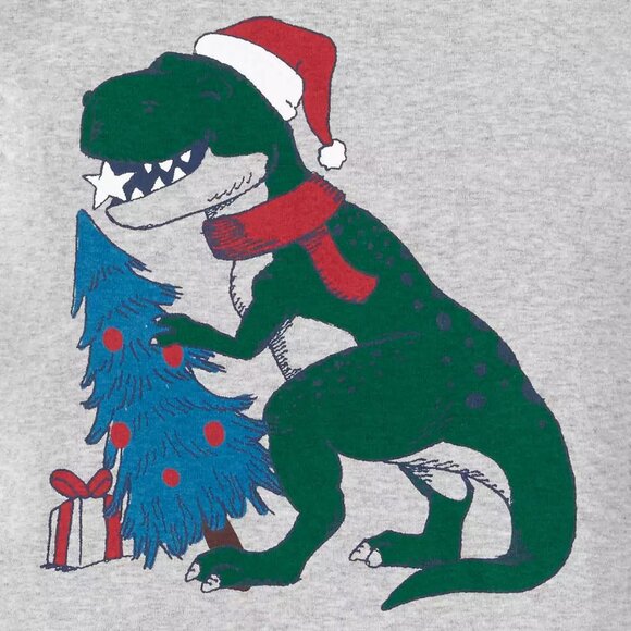 NEW Carter's 4 Piece Cotton Snug Fit Christmas Santa Claus Reindeer Dinosaur Pjs - Picture 5 of 8